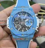 BBF 1:1 Clone Hublot Big Bang Sky Blue Ceramic Swiss Chronograph Watch